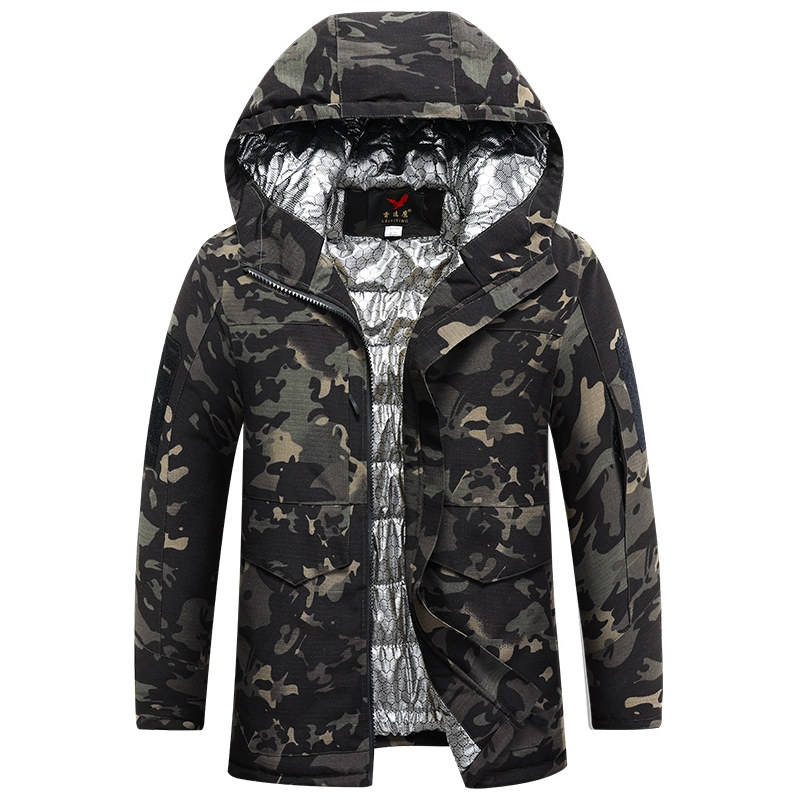 棉衣热反射迷彩棉服加厚防水冬季