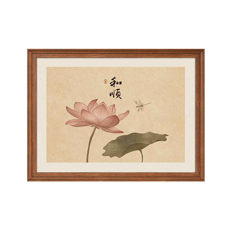 【下单包安装】荷花图电表箱挂画