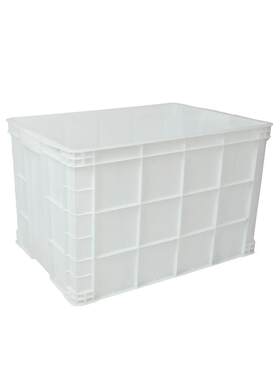 白色塑料周转箱长方形塑料食品级加厚大号储物带盖物流养龟收纳箱