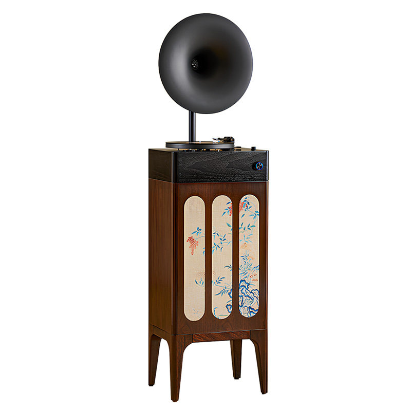 美式复古留声机黑胶唱片机蓝牙音响欧式现代中古家用仿古客厅摆件