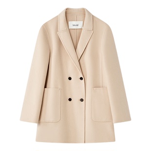 【绵羊毛】Laurel劳芮新款利落直身正肩大衣LWD356D01100