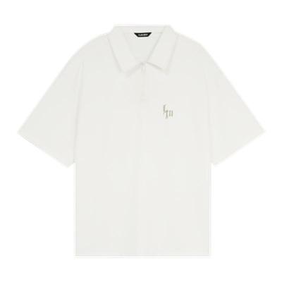 鹿家门针织肌理运动POLO衫男夏季大码健身短袖上衣宽松休闲T恤男