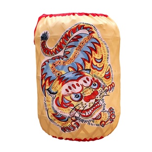 非遗手工艺品手工竹编竹篓龙虎麒麟神兽复古风悬挂商场布置宫灯笼