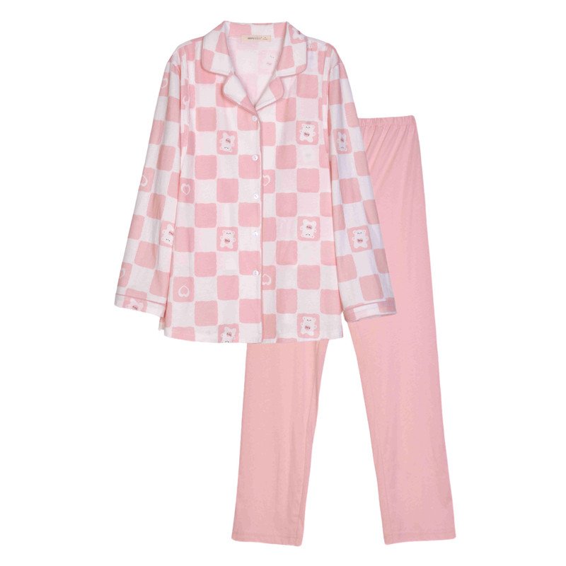 快乐屋全棉针织家居服套装2026新款孕妇睡衣产后哺乳衣月子服产前