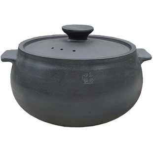 四川雅安荥经黑砂锅炖锅家用燃气煤气灶专用汤锅老式土砂锅煲汤锅