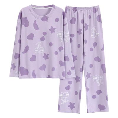 春秋季新款长袖睡衣套装女可外穿