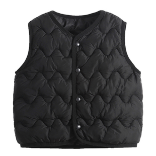 儿童羽绒棉马甲宝宝秋冬新款男女童保暖背心中大童坎肩外穿内搭潮