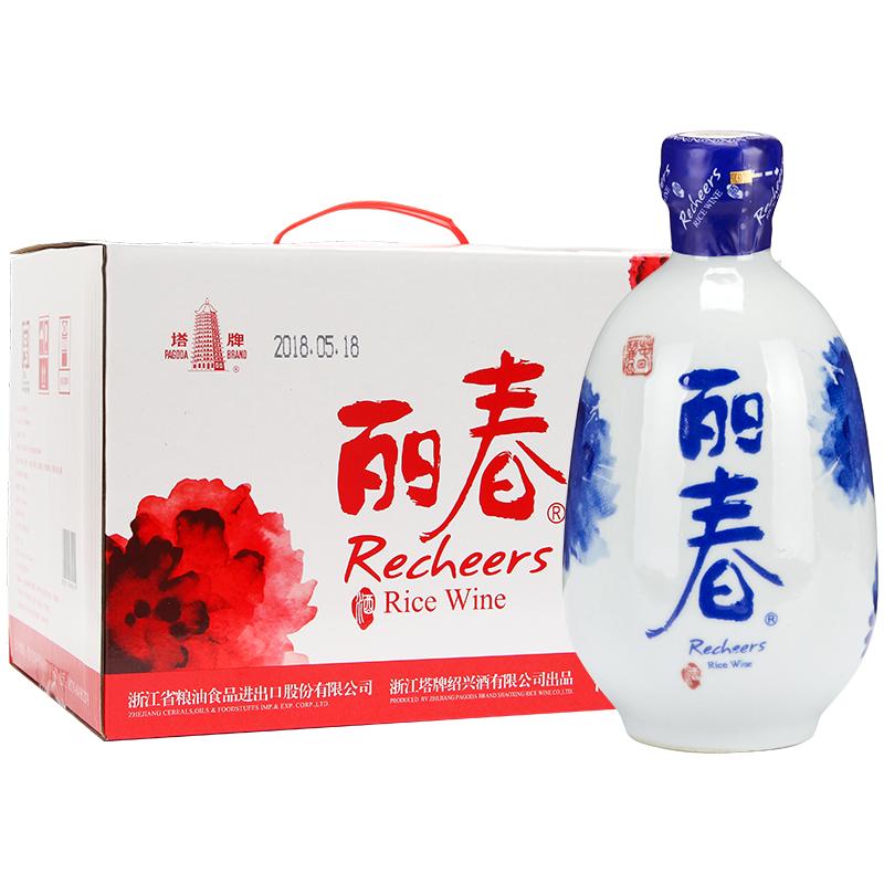塔牌黄酒八年牡丹丽春375ml*6瓶装整箱糯米手工黄酒绍兴产花雕酒