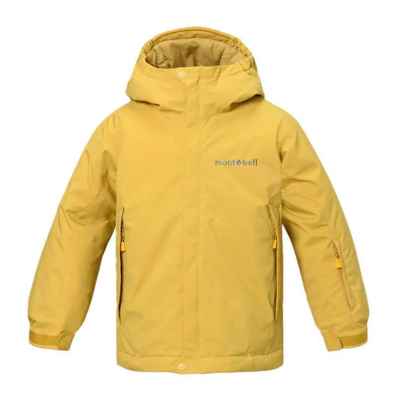 日本美山 montbell 2026冬儿童轻便防水保暖夹棉服连帽滑雪冲锋衣