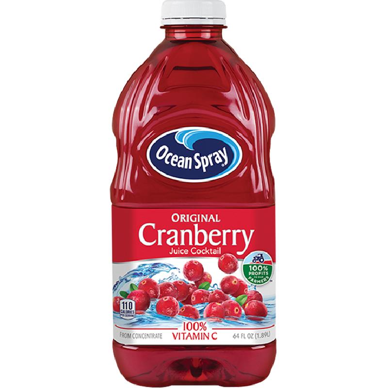 OceanSpray优鲜沛蔓越莓果汁/西柚汁大瓶装清爽解腻水饮聚会饮料