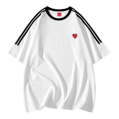 查尔斯桃心爱心休闲T恤