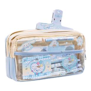 五层大容量笔袋2025新版透明女孩简约文具盒痛包初中生铅笔盒超火男女生文具袋高颜值ins风女款小学生便携