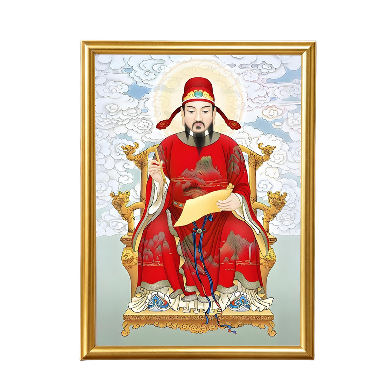 文昌帝君文曲星神像相框摆件摆台