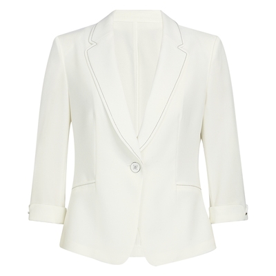 商场同款纯色一粒扣西装外套