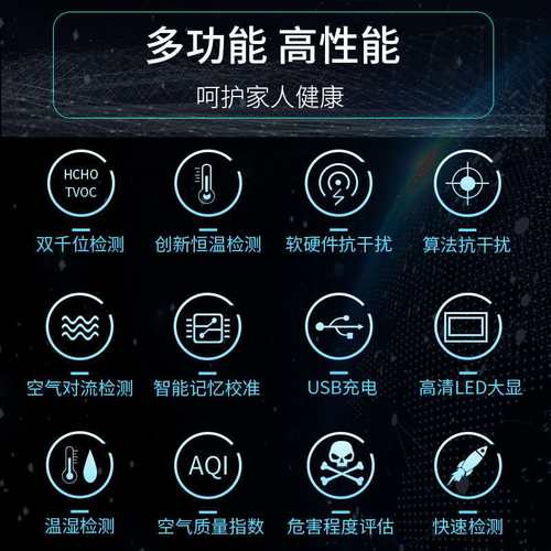 甲醛检测仪器高精度家用专业测甲醛盒新房外贸室内空气测试仪质量