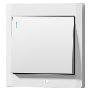 奥克斯一开双控单开双联墙壁家用电源电灯开关86型暗装插座面板