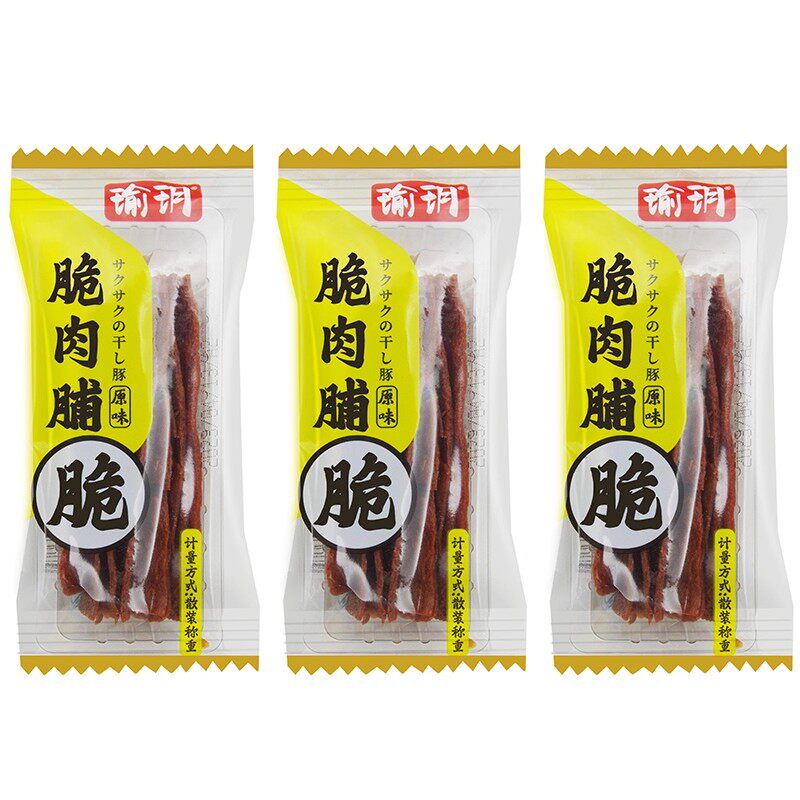 瑜玥酥脆肉脯脆片500g独立小包装靖江特产休闲零食猪肉称重香脆