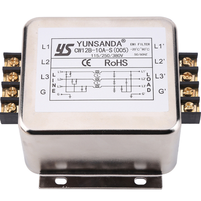 三相四线导轨电源滤波器
