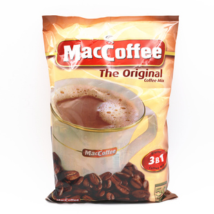 俄罗斯美卡菲三合一速溶白咖啡MacCoffee原装进口1000g袋50小包邮