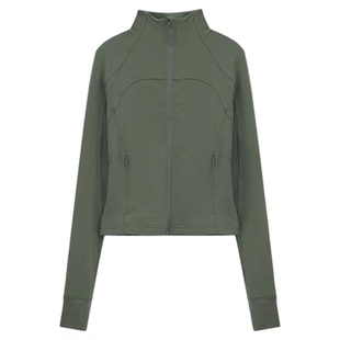 CHU楚妞[夫卡]立领拉链短外套2026春季新款女修身压线运动上衣潮