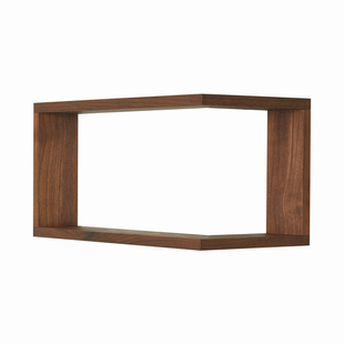 墙上置物架实木免打孔转角悬空阳角搁板墙角客厅创意盲盒展示架子