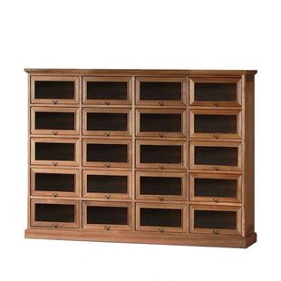 侘寂风餐边柜实木柜子展示柜高柜长虹玻璃小红书网红立体艺术斗柜