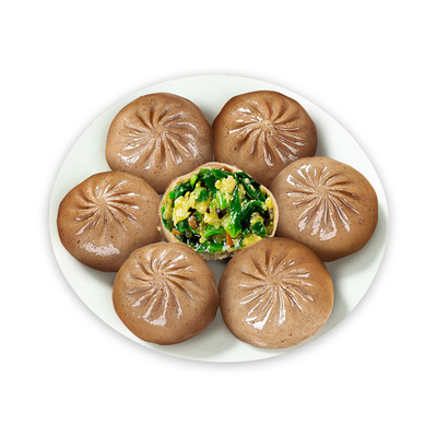 荞麦包子高饱腹高膳食纤维馅料多