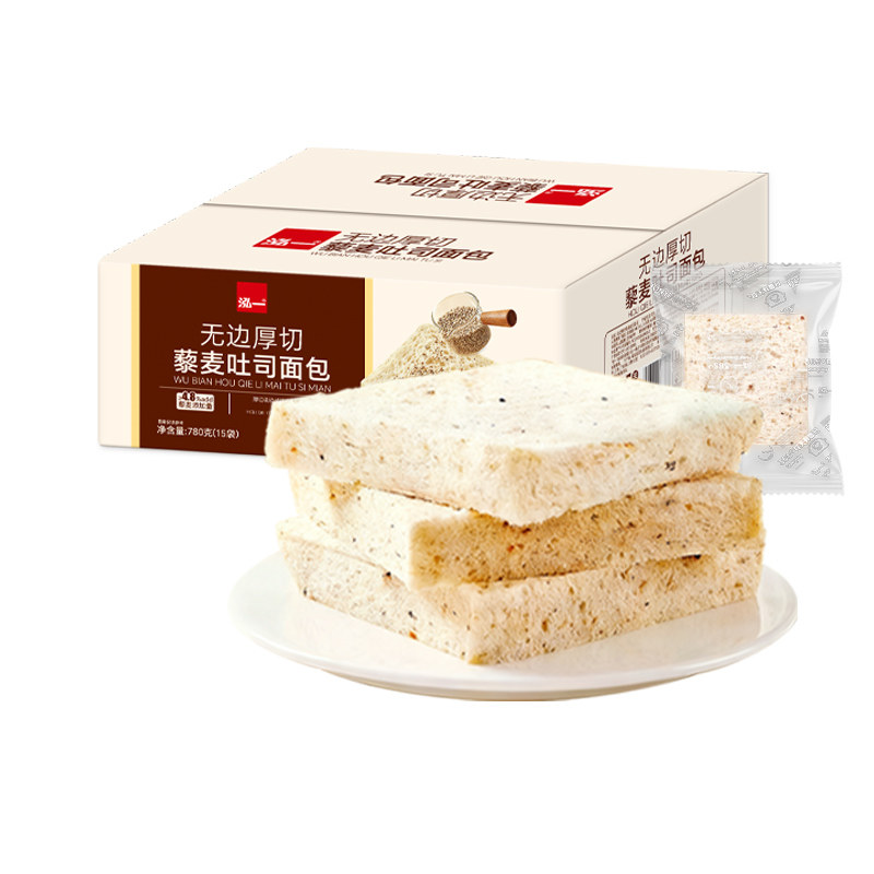 泓一无边藜麦厚切吐司面包健身代餐学生营养早餐食品健康零食整箱