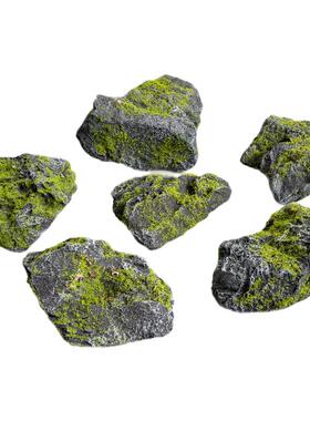 仿真PU青苔石头拍摄道具