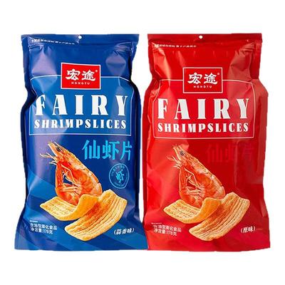 宏途仙虾片蒜香味原味178g
