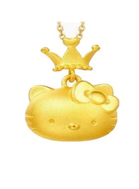 镀3D黄金吊坠韩版卡通项链饰品