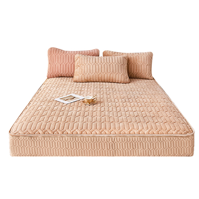 牛奶绒床笠加厚夹棉床垫保护套