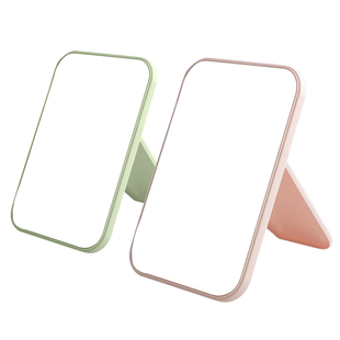 高清单面化妆镜子台式梳妆 镜子美容公主镜折叠方镜子桌面随身镜