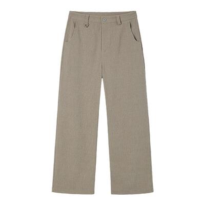 PSO Brand男装女装针织肌理感直筒宽松垂坠西装长裤国潮休闲裤