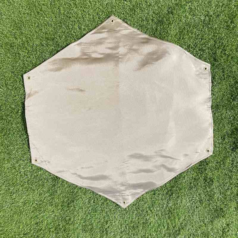 六边形硅胶防火地垫火灾布野营垫阻燃烧烤户外逃生灭火玻璃纤维