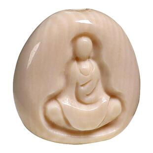 冰料原色猛犸象牙雕刻无相佛隔珠背云星月金刚配饰配珠DIY配饰