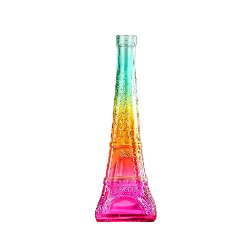 埃菲尔铁塔玻璃花瓶彩色许愿灯瓶