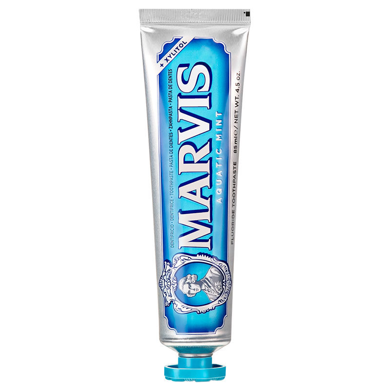 意大利进口Marvis玛尔斯清新海洋薄荷牙膏85ml*2蓝色去口气去渍