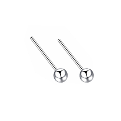 999足银耳钉女 防堵养耳洞耳棒睡觉免摘防丢弯钩纯银耳环耳骨