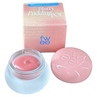 韩国fwee布丁腮红膏唇颊多用霜3D光泽唇彩Without口红唇泥唇釉