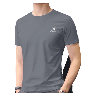 特步圆领速干透气短袖体恤男