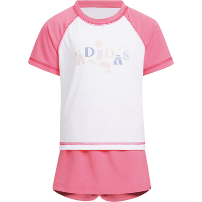 阿迪达斯小童印花夏季短袖套装