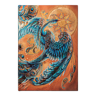 paperblanks佩兰克复古笔记本本子记事本精致文艺摘抄本日记本女中国风大小学生生日幸福鸟系列天空之鸟火鸟