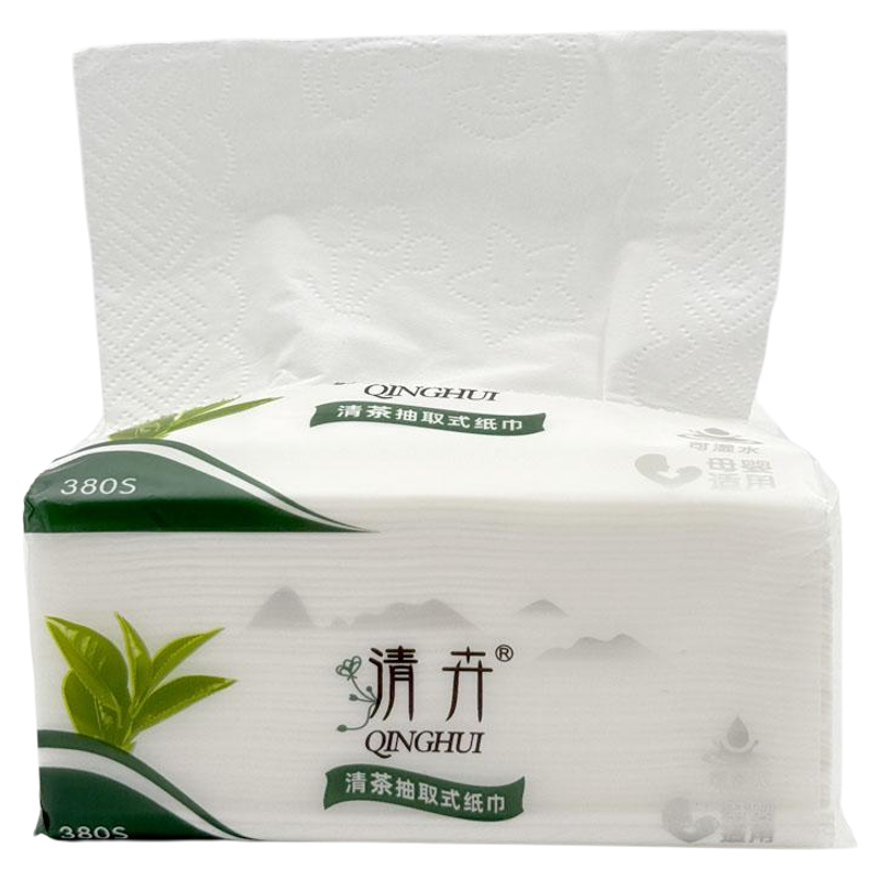 清卉抽纸360张原生木浆8包装纸巾