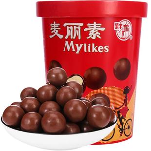 梁丰麦丽素巧克力豆120g桶装脆芯豆糖果春节聚会分享休闲零食