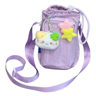 胡子鸡仔手机包男女学生上课水壶袋户外运动轻便水杯包斜挎小包包