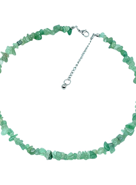 原创手作芰荷天然矿石项链