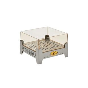 御质露营焚火台酒精炉微晶玻璃观火户外围炉煮茶柴火壁炉篝火架