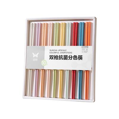 双枪PPS合金筷子抗菌防霉10双