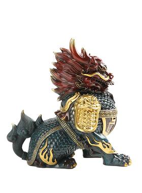 新中式麒麟摆件铜工艺品